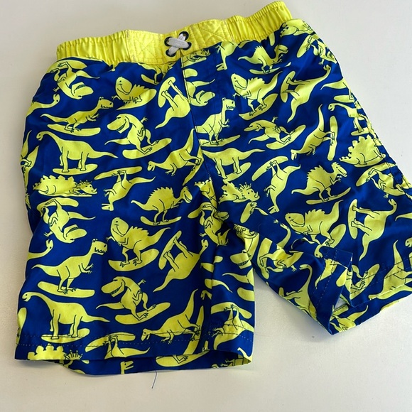 Babyhug Dino Print Swimming Trunk - Blue